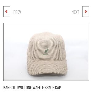 Kangol Blue and Off White Waffle Check Snapback Size Small Flaws